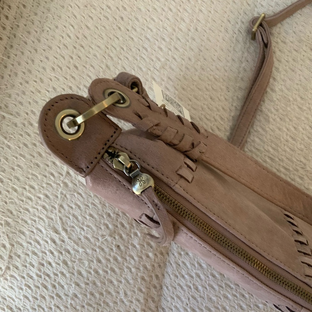 NWT Free People X HOBO Opal Mini Shoulder Bag Hazel Leather Crossbody Purse - Picture 4 of 10